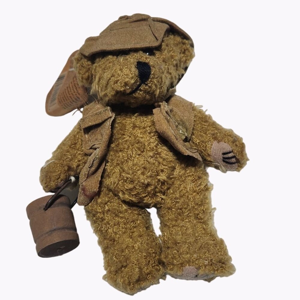 Mayfaire Collection Fisherman Teddy Bear Plush Hat Bucket Fish Stuffed Animal